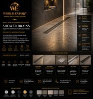 Affiche de marque World Export — Caniveaux de douche.