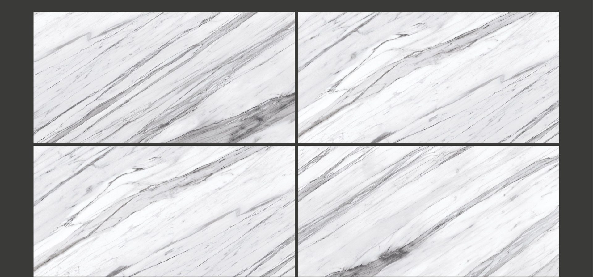 Carrelage grand format effet marbre, décor Nevada Marmi, fini glossy, 600×1200mm.