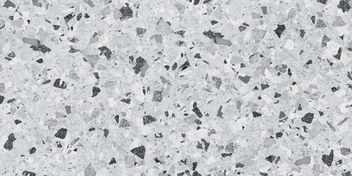 Terazzo Grey, carrelage grand format 600 × 1200 mm (60 × 120 cm), fini glossy, World Export & Co.