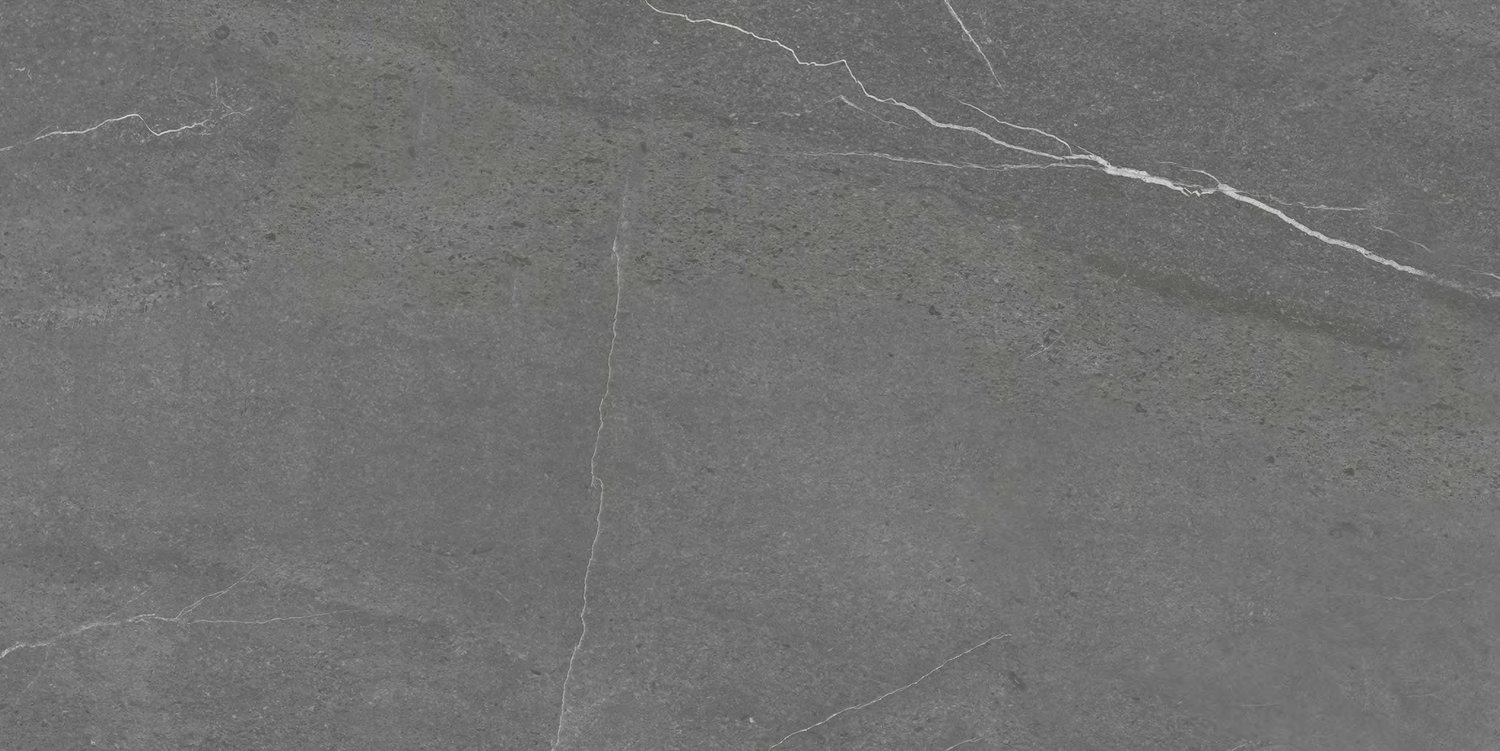 Carrelage grand format effet pierre grise Petra, fini mat, World Export & Co.